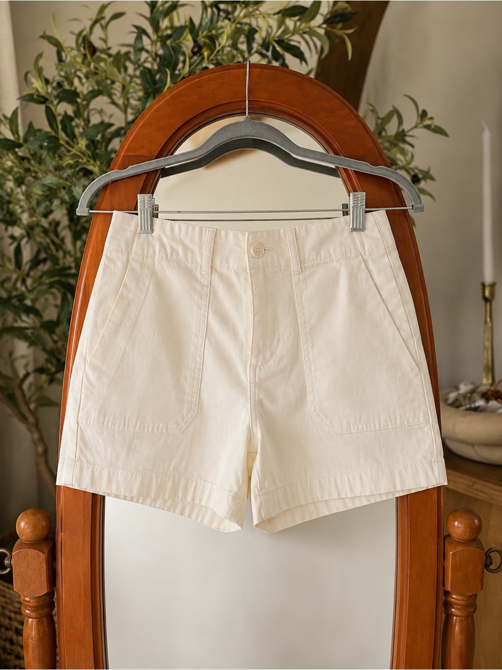 Bagatelle High Waist Ivory Shorts